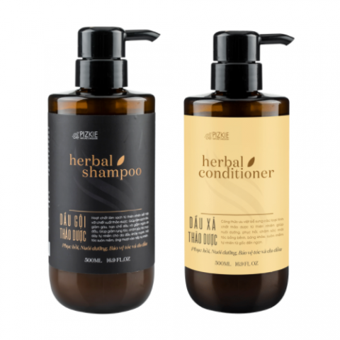 Combo 1 Herbal Shampoo (Dầu gội thảo dược) – 500ml, 1 Herbal Conditioner (Dầu xả thảo dược) – 500ml Tặng Toner Trị Gàu