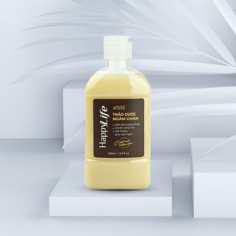 Thảo Mộc Ngâm Chân HAPPY LIFE PIZKIE 265ml - Giúp Khử Mùi, Giảm Đau Mỏi, Lưu Thông Khí Huyết