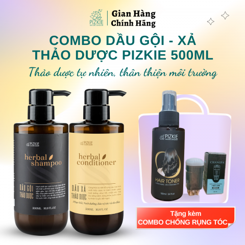 Combo Herbal Shampoo (Dầu gội thảo dược) – 500ml & Herbal Conditioner (Dầu xả thảo dược) – 500ml