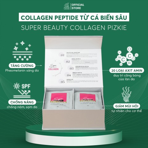 MINI SET 5 NGÀY SUPER BEAUTY COLLAGEN - Trẻ Hóa, Giảm Nếp Nhăn, Làm Sáng Da, Giảm Mùi Cơ Thể.