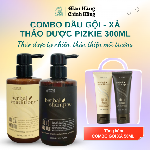 Combo Dầu Gội Xả Thảo Dược (Herbal Shampoo) 300ml & Dầu Xả Thảo Dược (Herbal Conditioner) 300ml