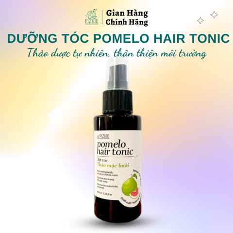 XỊT TÓC POMELO HAIR TONIC Pizkie 100ml, Dưỡng tóc bưởi giúp kích thích mọc tóc giảm khô rối tóc