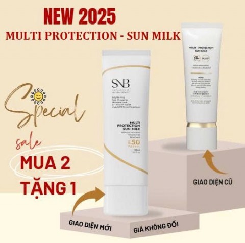 Sữa chống nắng SNB dịu nhẹ, phù hợp với mọi loại da 50ml